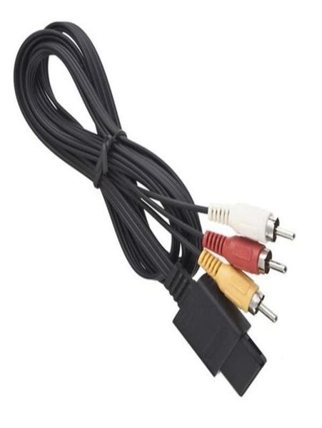 180cm AV TV RCA Video Cord Cable para jogo cubefor SNES GameCube3rca Cable para N64 64 INTEIRO 500PCSLOT9171247