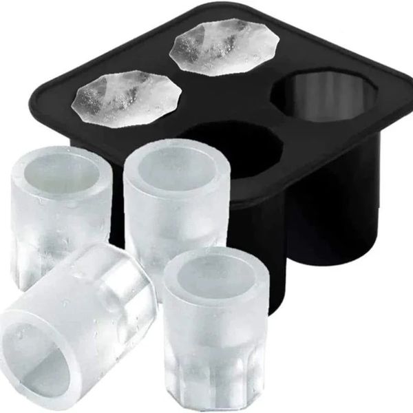 Neue Ice Cup Cube Tablett Schimmel macht Schnapsgläser Eisform Neuheit Geschenke Eiswürfel Tablett Sommer -Trinkwerkzeug ICE SHOTS GLASE FÜR NEBEN NEWENDE GEBENSE ICE SMOFFE