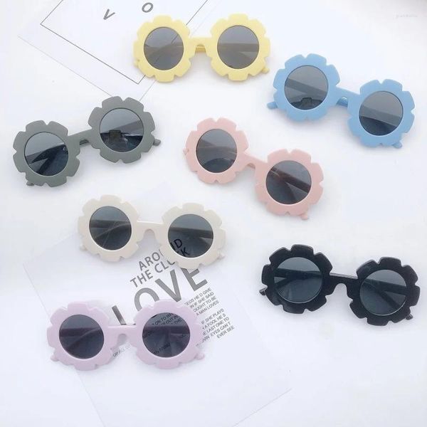 Occhiali da sole Little Fresh Flower Boys and Girls 'Corean' corean Fashion Trend Cine Children's Glasses