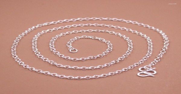 Catene vere puri S999 Sterling Silver Chain Women 28mm Rolo Cavo Link Collana 78G 60CM3791179