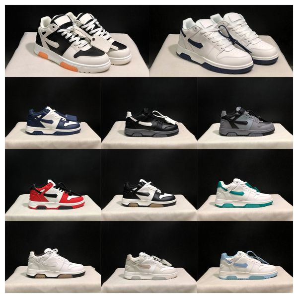 Designer Ofnes Men Mulheres Sapatos ao ar livre de tênis de escritórios Baixa-tops pretos de couro branco rosa Blue Patente Trenadores Runners Sneaker