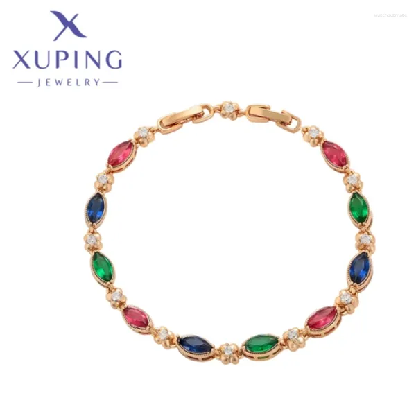 Pulseiras de link xuping jóias s de alta qualidade designer de moda elegante estilo feminino colorido de Natal Presentes de Natal x000684225