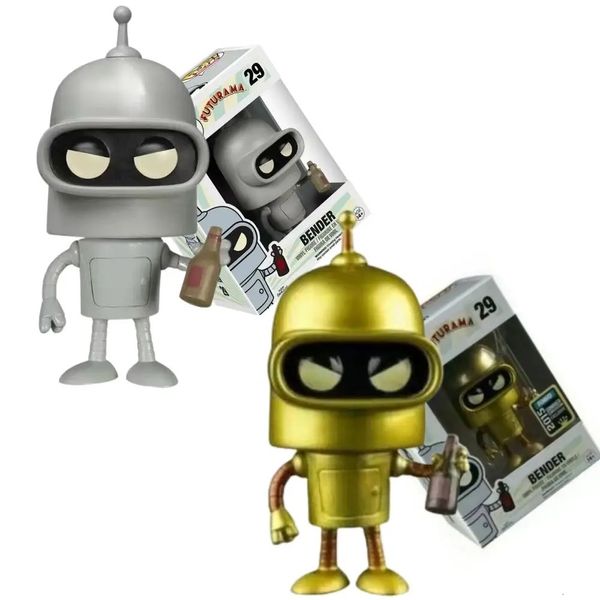 Arrivo Funko Animation Futurama Bender Gold 29# Action Toy Figures Vinyl Figura Modello da collezione Modello 240418