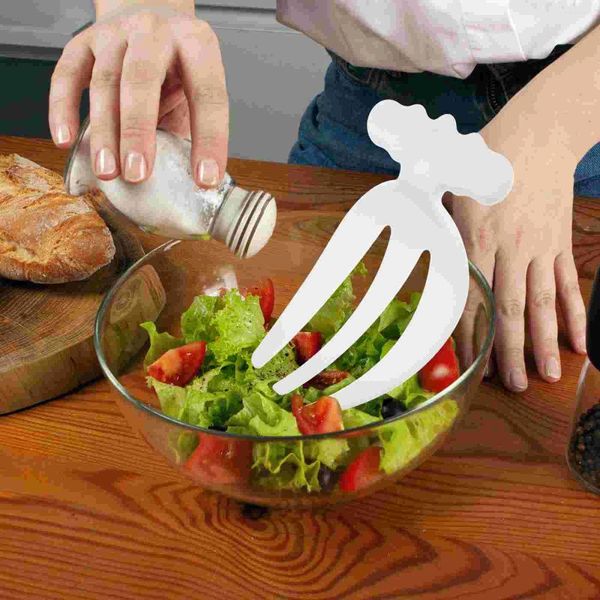 Gabeln 2 PCs Obst Salat Fork Plastik Verkostungsmixer Kurzhand mit weißem Rühren