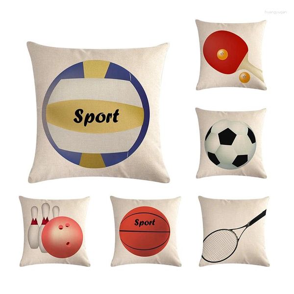 Pillow Sports Equipment Cover Racket da tennis Basket Bowling Decorazioni per la casa s DECORATIVE Throwcase Zy621