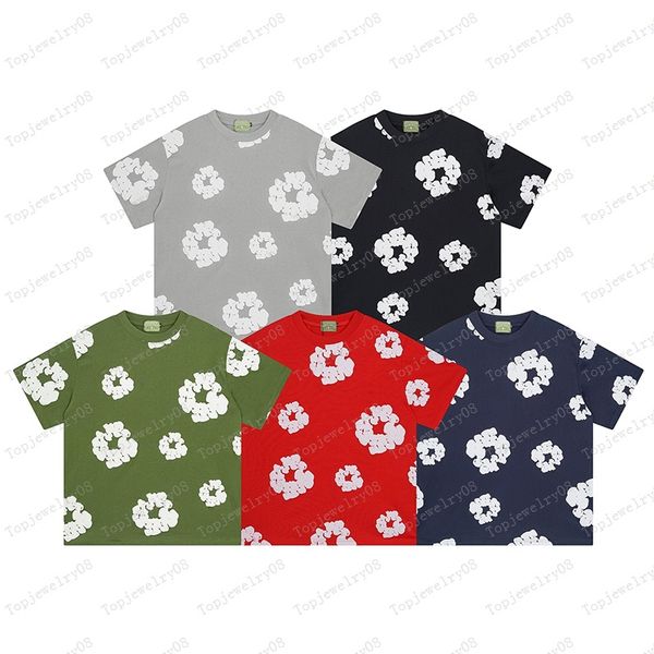 Designer Shirt Cotton Flower Ring Shirt Street Casual T-Shirt Frühling und Herbst Design T-Shirt Hip Hop Top EU S-XL