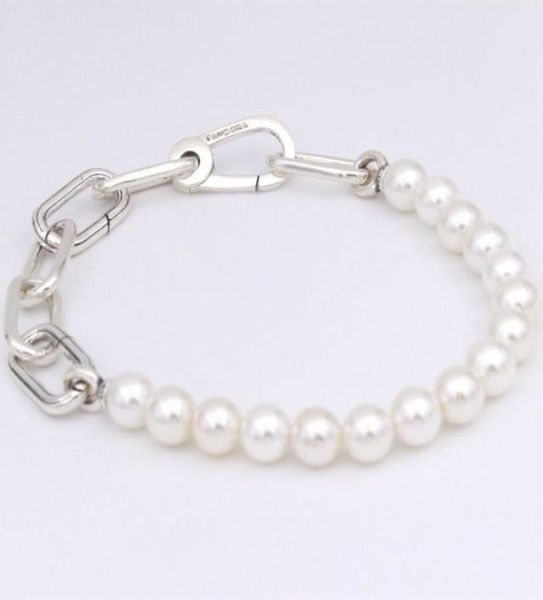 ME Gioielli per braccialetti perle perle in acqua dolce 925 braccialetti in argento sterling da donna set di perle di perle per P con regalo di compleanno di Bangle ale logo 599694C018086003