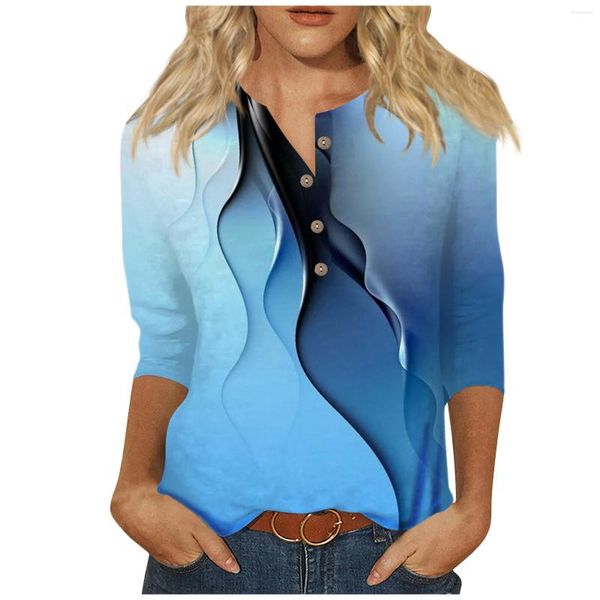 Camicia da donna camicia blusa farfalla grafica farfalla asimmetrica manica lunga manica casual quotidiano t-shirt a collo tondo top abbigliamento da donna