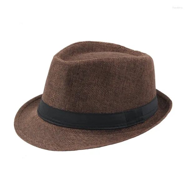 Boinas 2024 Panamá jazz chapéu clássico masculino masculino Berca solar protetora solar proteção UV Fedora Hats Retro unissex Caps