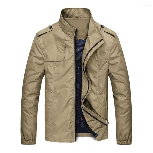 Jaquetas masculinos jaqueta de negócios masculino fino casual ao ar livre casaco bombardeiro primavera ropa hombre masswear