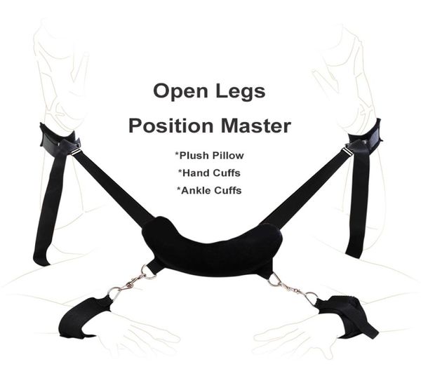 Posizione fetish Master Open Legs Cuscino con polsini a mano caviglia BDSM Bondage Restenings imbracatura giocattoli sessuali erotici per coppie 02422971