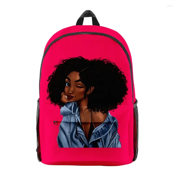 Backpack Harajuku Funny Africa Girls Pupil Bookbag Backpacks Mochilas 3D Imprimir Oxford Waterproof Boys/Girls Travel