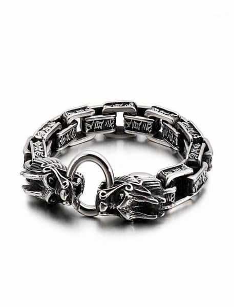 Bracelets de charme 220mm Punk Animal Dragon Bracelet Men