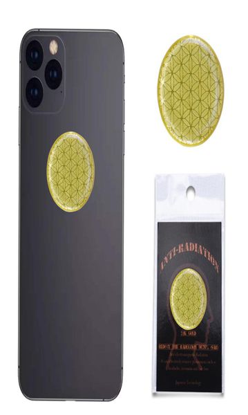 Design mais recente 5G Anti -radiação Round Golden Sticker 3000cc Protetor de saúde contra EMF Mobile Thone Sticker9655410