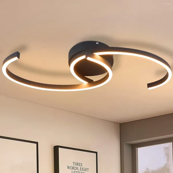 Deckenleuchten Lampe LED Schlafzimmer moderne 24 -W -Wohnzimmer Beleuchtung warmes Weiß für Küchen Flur Dining 60 cm