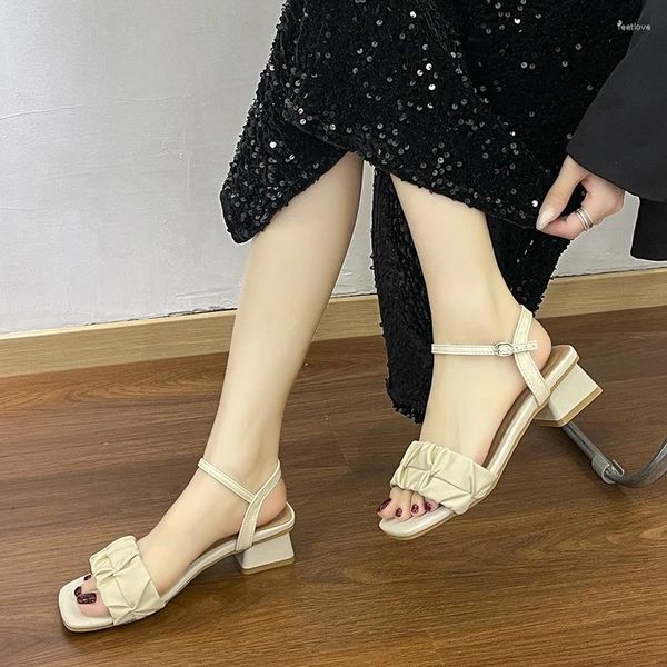 Sandali 2024 Summer Fashion Outwear Outwear Donne COIL SOLIDE COMETTO ONE WORTE CINGOLO SCARP SCARPE SINGOLA SINGOLA DONNE DONNE DONNA