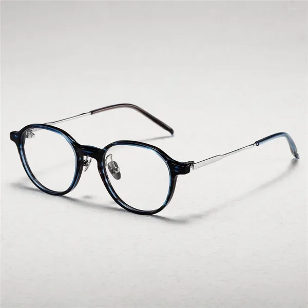 Óculos de sol óculos ópticos para homens mulheres designer retro 117 Moda Golf Oval Titanium Fibroglass Frames European e American Style