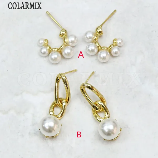 Bolzenohrringe 10 Paare Shell Perlen Schmuck Vintage Accessoires Schöne winzige Juwelen für Mädchen