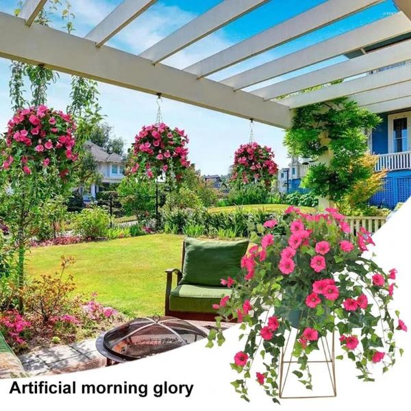Dekorative Blumen Terrasse Garten Künstlich Elegante Morgen Glory Blume Herzstück für Home Office oder Hochzeitsdekor realistisch
