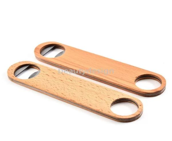 Apri per bottiglie in legno Apri bardla per bottiglia di birra Blade Aprile vintage in legno Aprile per barista in acciaio inossidabile in stock xu6925780