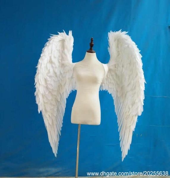 Creative Diy Decoration Props White Angel Wings para Grand Event Birthday Party Halloween Chirstmas Shooting EMS 1067823