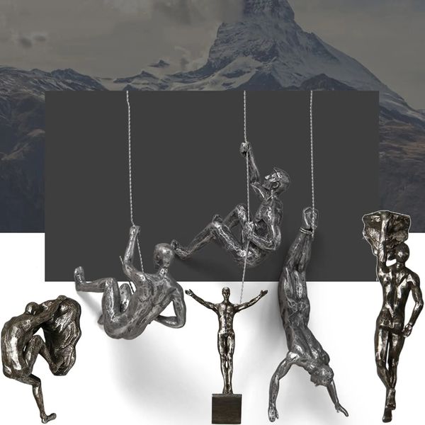 Figure di arrampicata su roccia creativa figure 3d in resina unica a parete montata a monte cimano figura unica statue finita a mano GASS 240429