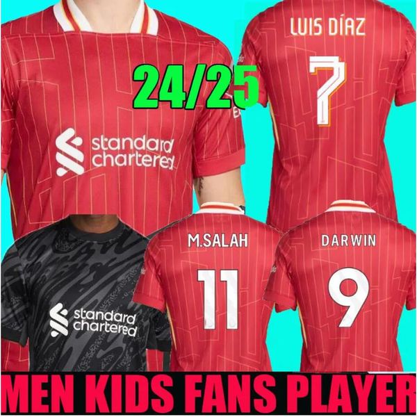 Der Redsmohamed Salah Darwin Nunez 24 25 Home Away Men Soccer Jersey Dominik Szoboszlai Andy Robertson Alisson Becker Joe Gomez Joel Matip Curtis Jones Kids Kit 88888