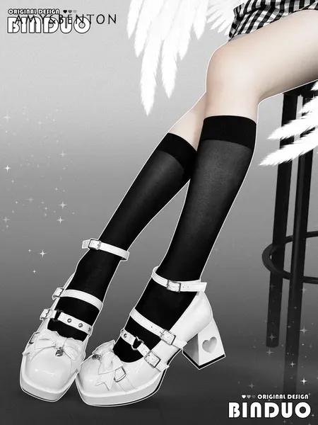 Scarpe eleganti originali harajuku lolita piattaforma tacchi eleganti gotici punk high y2k sottocultura per donna ragazza mary jane