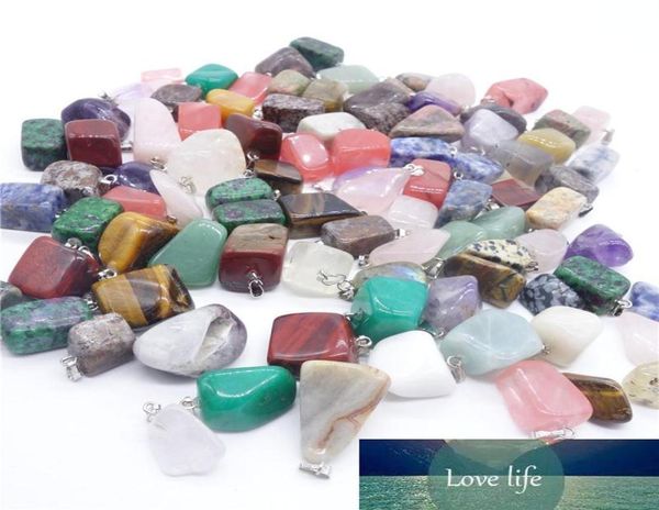 100 шт. Лоты смешанной точки натуральный камень порошок кристалл нерегулярная форма подвески Mulit Color Dewelrang