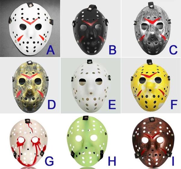 Jason Mask 9 Colori Full Face Antique Killer Mask Jason vs Friday The 13th Prop Horror Hockey Halloween Costume Cosplay Mask6139299
