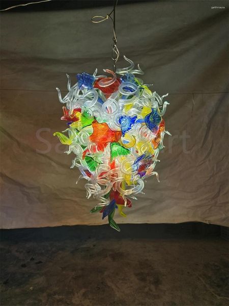Chandeliers Multicolor Chihuly Style Murano Glass Flowerleier