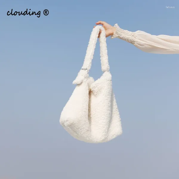 Bag Winter Lambswool Frauen Handtaschen Luxusdesignerin weiß