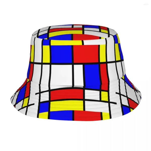 Berets Unisex de Stijl Eimer Hut Abstrakte Kunst tragbare Fischerhüte Sommer Casual Fishing Caps Hip Hop Grafik Sonnenschutzmittel