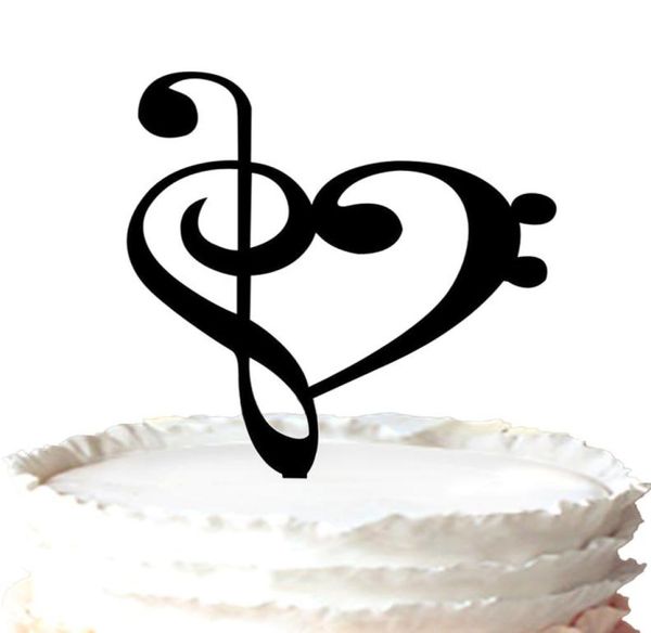 Свадебный торт Topper Silhouette Music Note для свадебного торта