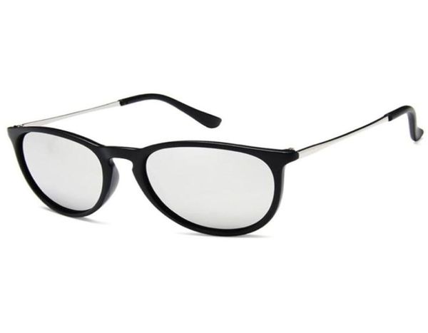 Moda Yuvarlak Güneş Gözlüğü Erkekler Kadınlar Klasik Tasarımcı Güneş Gözlükleri Matt Siyah Çerçeve Ayna UV400 Kalite Gözlükleri