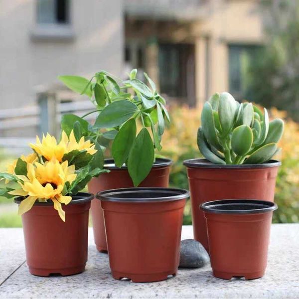 Piantatrici vasi sottili sezione floreale in plastica coltura vassoio resistente alla caduta per le piante da giardino domestico tazza di vivaio pentole piante fiorite d4