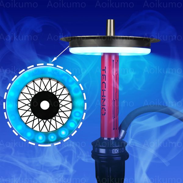 Evrensel LED Yüzük Şahsen Shisha Nargile Sheesha Narguile Chicha Cachimbas Halo Led Yüzük Lambası 6 inç 240429