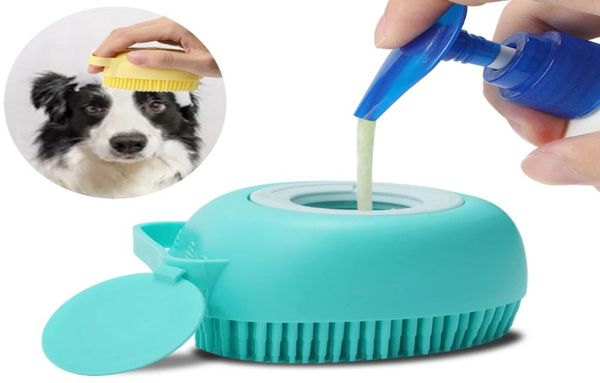 Ванная собака уход за собакой собака для ванной комнаты массаж перчатки мягкая силиконовая расческа с шампунем для домашних животных для кошек для душа 2184910