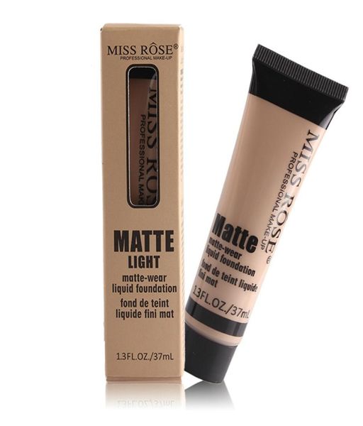 Miss Rose Matte Light Liquid Foundation Mattewear Base de maquiagem 37ml Profissional Face Make Up Product9251599