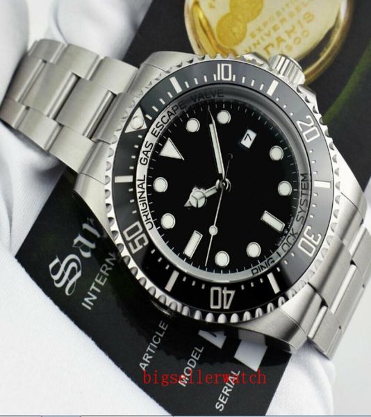 Новые мужские часы Deep Ceramic Bezel Seadweller 126660 44 мм стальной стальной застежки Stanless. Автоматические механические часы Chrono3051209