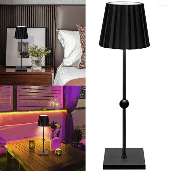 Lâmpadas de mesa Lâmpada sem fio dura 16h Atmosfera minimalista Luz de carregamento USB Night sem fio Dimmable for Restaurant Bars