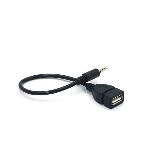 Yeni Jack 3.5 Aux Audio Fişi USB 2.0 Dönüştürücü Aux Kablo Kablosu MP3 Hoparlör U Diski USB Flash Sürücü OTG Dönüştürücü Adaptör USB Ses Dönüştürücü Kablosu