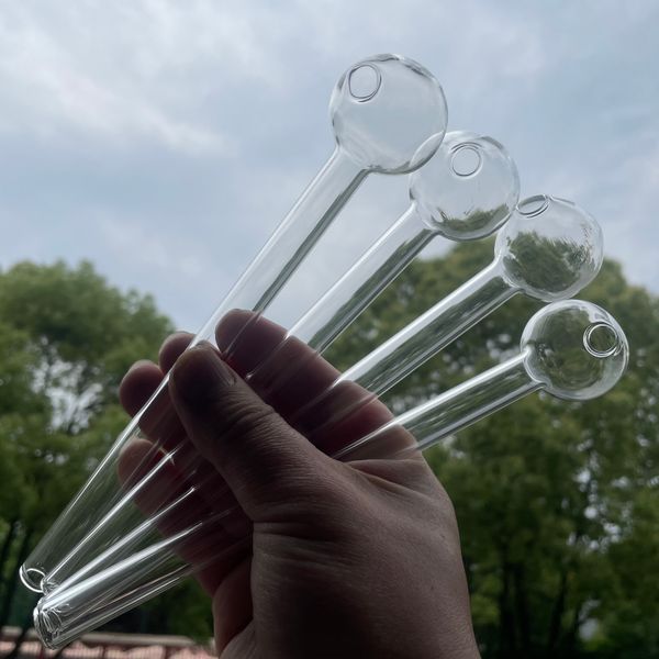 Tubo di bruciatore in vetro Pyrex di lunghezza di 20 cm con tubi di fumo di fumi enormi con 4 cm con tubi di fumo