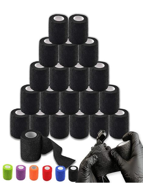 24pcs Tattoo Grip Bandage Cover Accova nastri non tessuti impermeabili per auto adesivi per il polso Accessori per tatuaggi 2205193721227