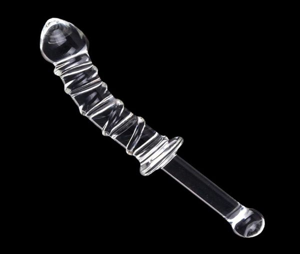 Женские стеклянные фаллоимитаторы сексы Pyrex Crystal Dildo Glass Sex Toys для женщин -анальных игрушек для взрослых кристалл женские половые продукты с ручкой Y1910223315805