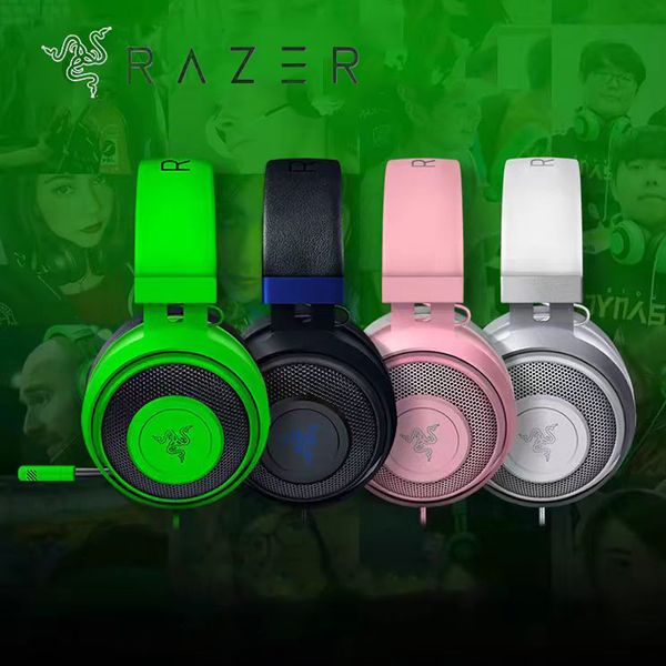 Cuffie Razer Kraken V3 Affiolet da gioco E-Sports con microfono 7.1 auricolare video surround video cablato per PC PS4 Annullamento del rumore cuffie