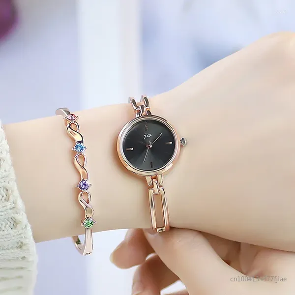Orologi da polso orologio per donne semplici round college studente luminoso di lusso di lusso di alta fine da donna in quarzo orologi braccialetti regalo