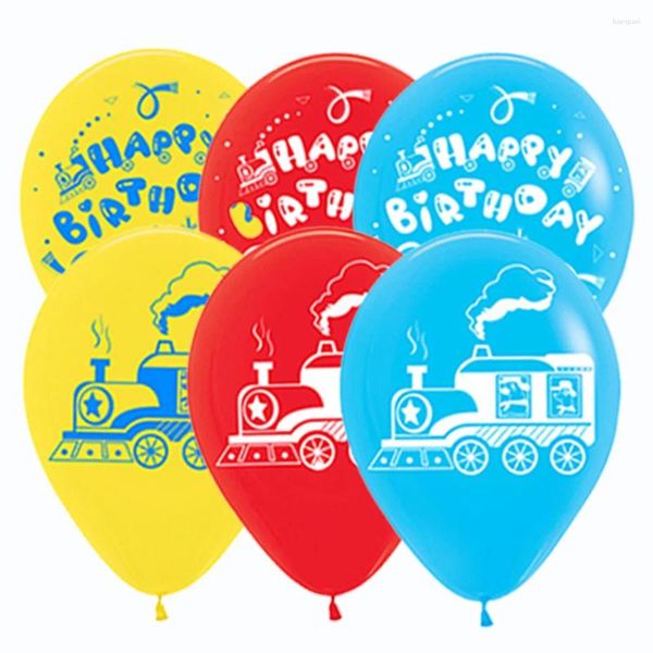 Party -Dekoration 15pcs Zug Latexballons für themengeburtstagdekorationen Kinder Geschenke Babypartyzubehör Blau