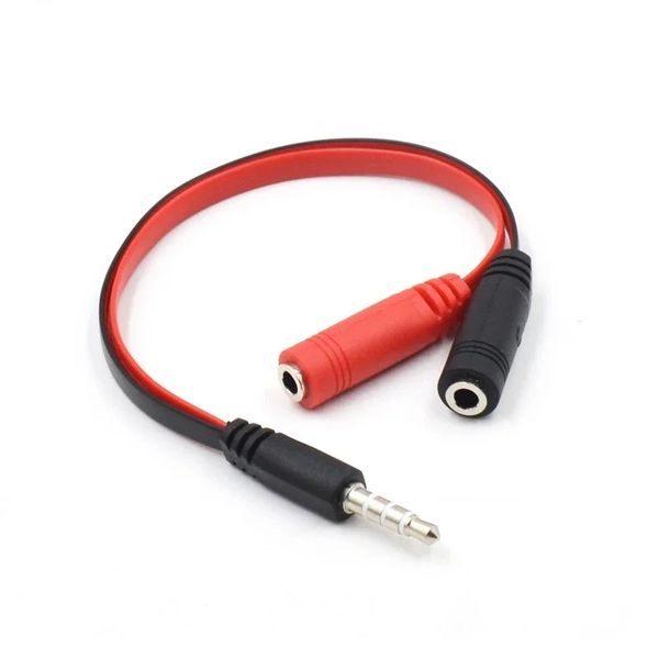 3,5 mm Aux 1 masculino a 2 fêmea fêmea Spliter Wire 3.5 Jack Audio Splitter Cable fone de ouvido do fone de ouvido Speaker