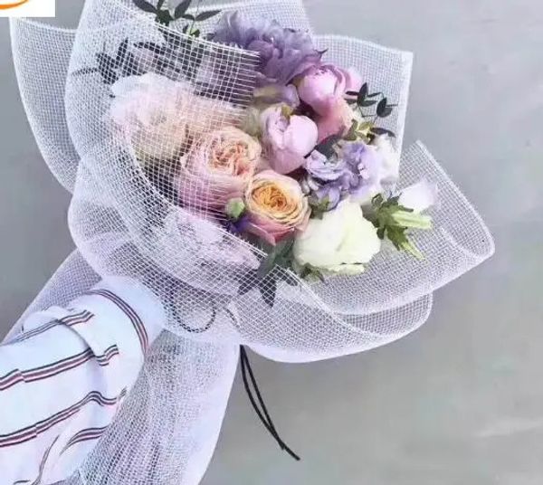 Carta da ghiglio dei fiori in maglia coreana novità regalo per il negozio di fiori di imballaggio fiorista bouquet confezione regalo 240423